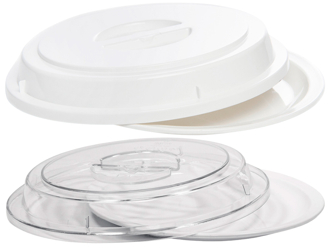 CLOCHE BRANCO E TRANSPARENTE